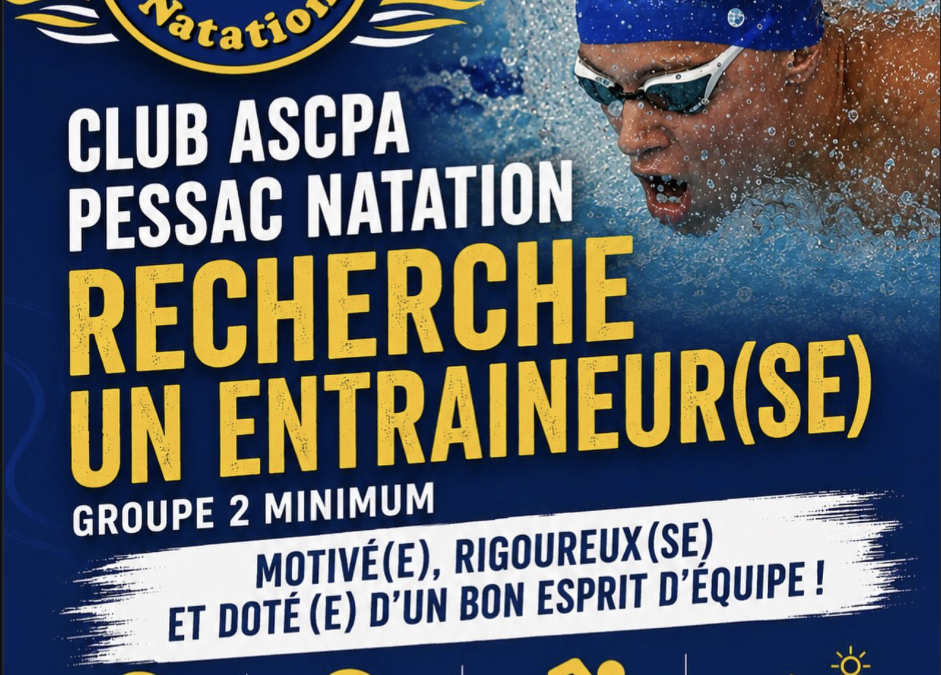 Offre d’emploi : ASCPA Pessac Natation